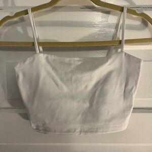 Susana Monaco White Crop Top with Spaghetti straps